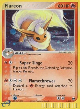 Flareon (5)/100 Holo Rare Reverse Holofoil