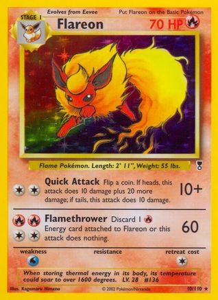 Flareon (10)/110 Holo Rare Reverse Holofoil