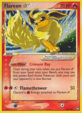 Flareon Star (100)/108 Ultra Rare Holofoil