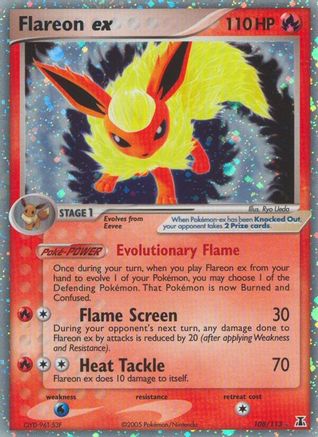 Flareon ex (108)/113 Ultra Rare Holofoil