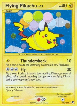 Flying Pikachu (113)/111 Secret Rare Holofoil