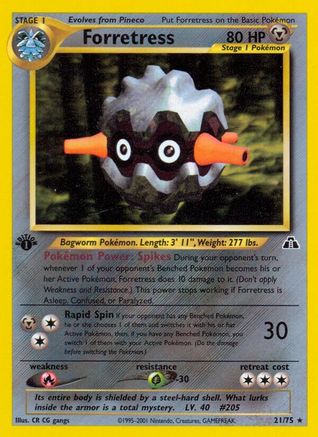 Forretress (21) (21)/75 Rare 1st Edition