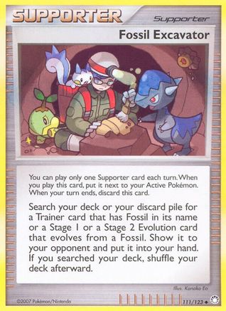 Fossil Excavator (111)/123 Uncommon Reverse Holofoil