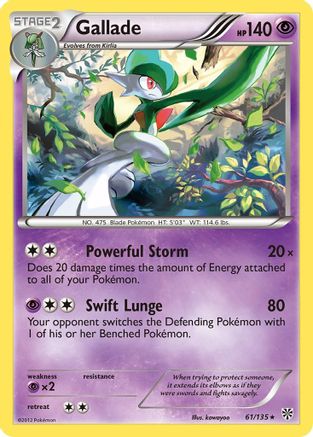 Gallade (61)/135 Holo Rare Holofoil
