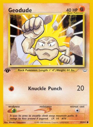 Geodude (44)/64 Common 1st Edition