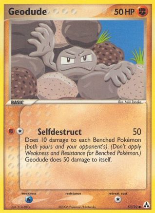 Geodude (53)/92 Common Reverse Holofoil