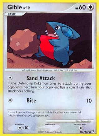 Gible (106)/147 Common Reverse Holofoil