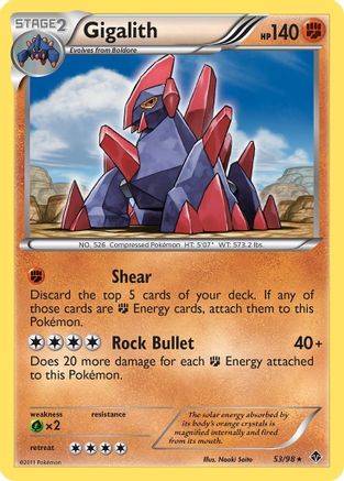 Gigalith (53)/98 Rare Reverse Holofoil