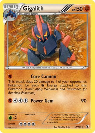 Gigalith (61)/101 Rare Reverse Holofoil