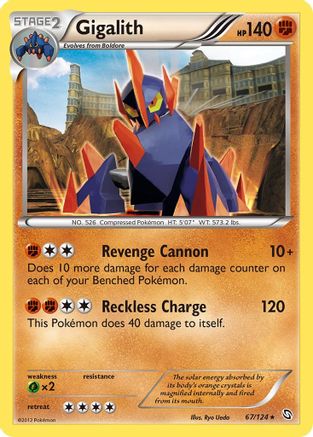 Gigalith (67)/124 Holo Rare Reverse Holofoil