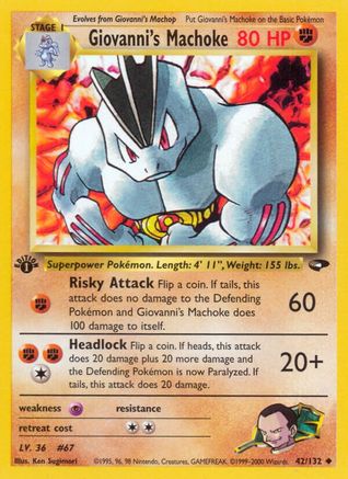 Giovanni's Machoke (42)/132 Uncommon 1st Edition