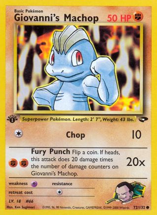 Giovanni's Machop (72)/132 Common 1st Edition