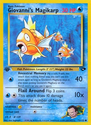 Giovanni's Magikarp (73)/132 Common 1st Edition