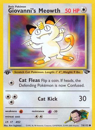 Giovanni's Meowth (74) (74)/132 Common 1st Edition