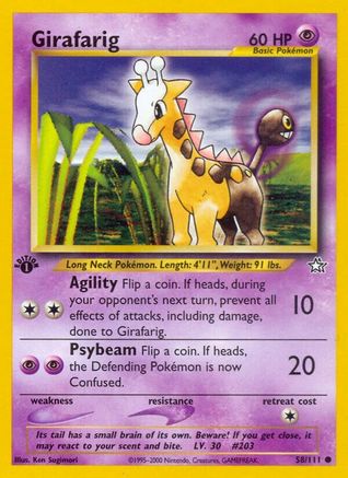 Girafarig (58)/111 Common 1st Edition