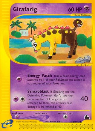 Girafarig (58)/144 Common Reverse Holofoil