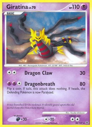 Giratina (28) (28)/127 Rare Reverse Holofoil
