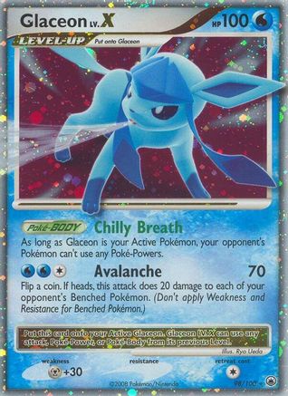 Glaceon LV.X (98)/100 Ultra Rare Holofoil