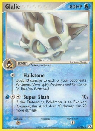 Glalie (13)/106 Rare Reverse Holofoil