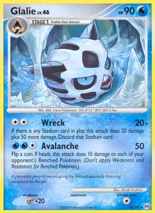 Glalie (18)/99 Rare Reverse Holofoil
