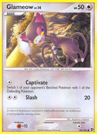 Glameow (68)/106 Common Reverse Holofoil