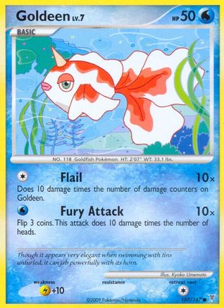 Goldeen (107)/147 Common Reverse Holofoil