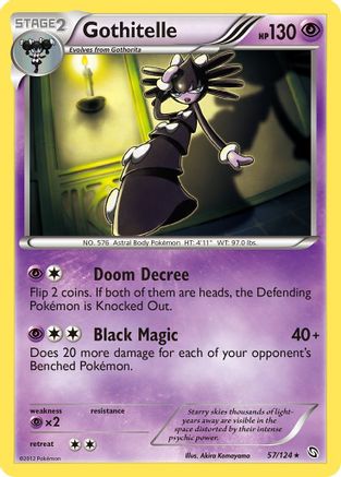 Gothitelle (57)/124 Rare Reverse Holofoil
