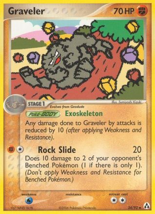 Graveler (34)/92 Uncommon Reverse Holofoil