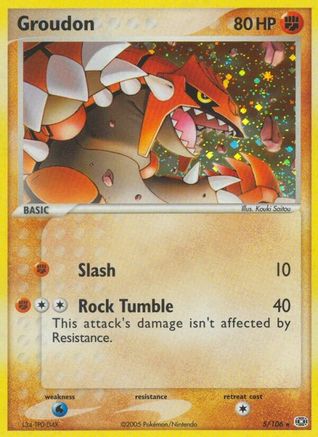 Groudon - 005/106 (5)/106 Holo Rare Holofoil