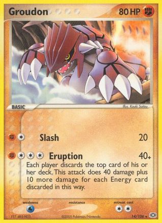 Groudon - 014/106 (14)/106 Rare Reverse Holofoil