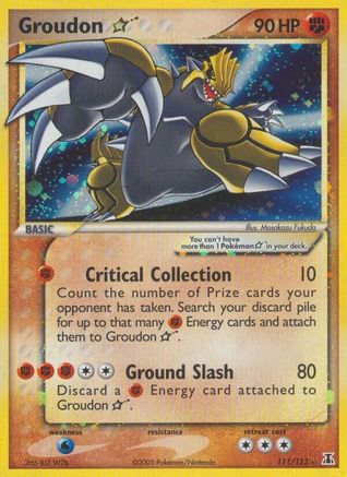 Groudon Star (111)/113 Ultra Rare Holofoil