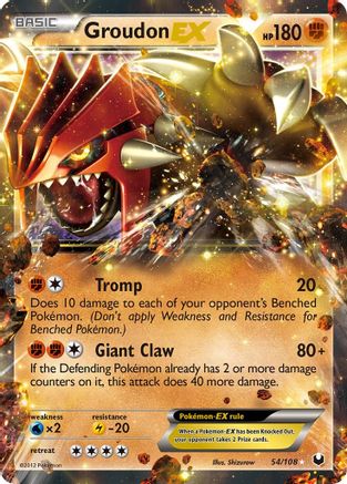 Groudon EX (54)/108 Ultra Rare Holofoil