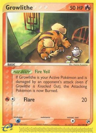 Growlithe (65)/100 Common Reverse Holofoil