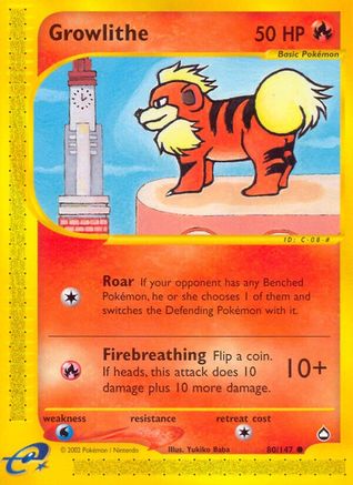 Growlithe (80) (80)/147 Common Reverse Holofoil