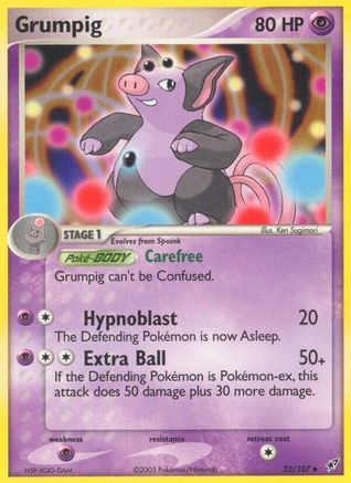 Grumpig (32)/107 Uncommon Reverse Holofoil
