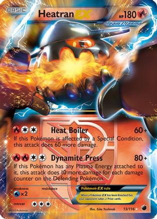 Heatran EX (Team Plasma) (13)/116 Ultra Rare Holofoil