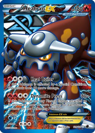 Heatran EX (Team Plasma) (Full Art) (109)/116 Ultra Rare Holofoil