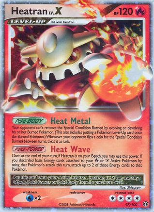 Heatran LV.X (97)/100 Ultra Rare Holofoil