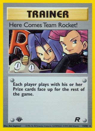 Here Comes Team Rocket! (15) (15)/82 Holo Rare 1st Edition Holofoil