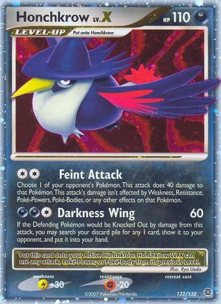 Honchkrow LV.X (132)/132 Ultra Rare Holofoil