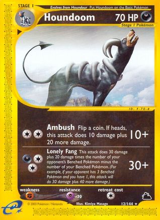 Houndoom (12) (12)/144 Rare Reverse Holofoil