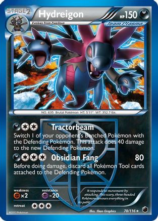 Hydreigon (Team Plasma) (78)/116 Holo Rare Holofoil