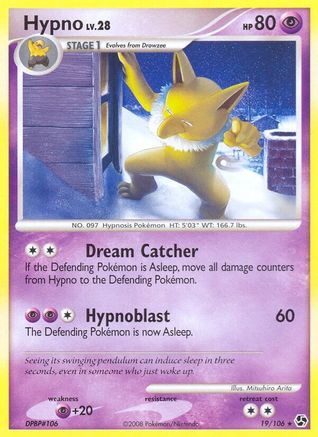 Hypno (19)/106 Rare Reverse Holofoil