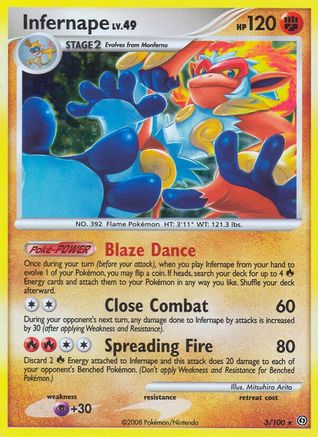 Infernape (3)/100 Holo Rare Holofoil