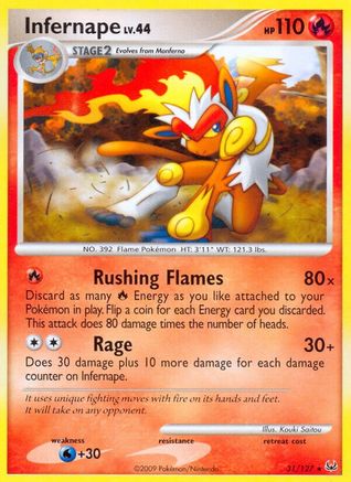 Infernape (31)/127 Rare Reverse Holofoil