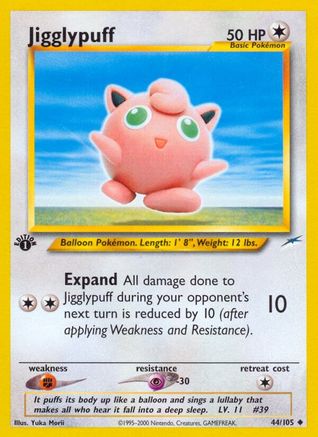 Jigglypuff (44)/105 Uncommon 1st Edition