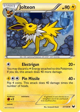 Jolteon (37)/108 Uncommon Reverse Holofoil