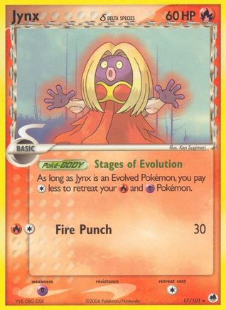 Jynx (Delta Species) (17)/101 Rare Reverse Holofoil