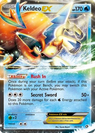Keldeo EX (45)/113 Ultra Rare Holofoil