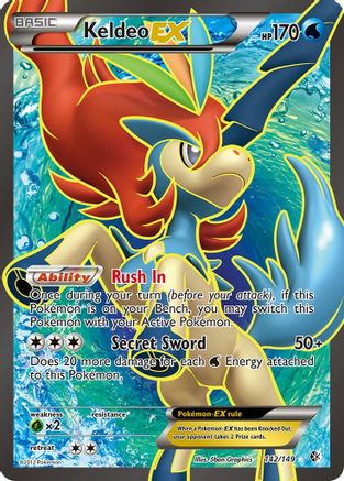 Keldeo EX (142 Full Art) (142)/149 Ultra Rare Holofoil